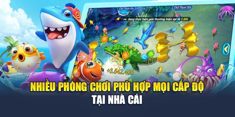Bắn Cá Xèng Tại 78WIN – Săn Xu Dễ Dàng, Chơi Cực Mê 5 Nhiều phòng chơi phù hợp mọi cấp độ tại nhà cái